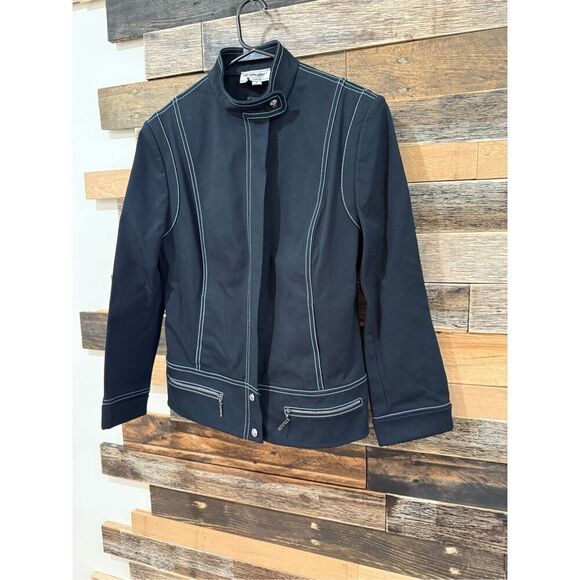 St John Sport by Marie Gray black jacket sz M - Picture 1 of 6